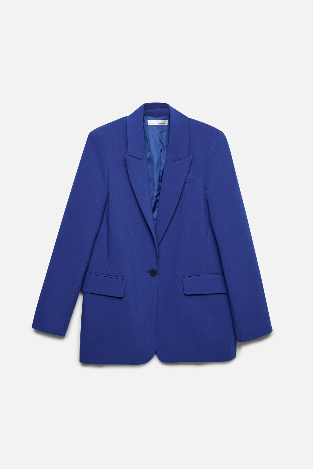 Пиджак прямой однобортный с боковыми карманами - цвет синий - 7