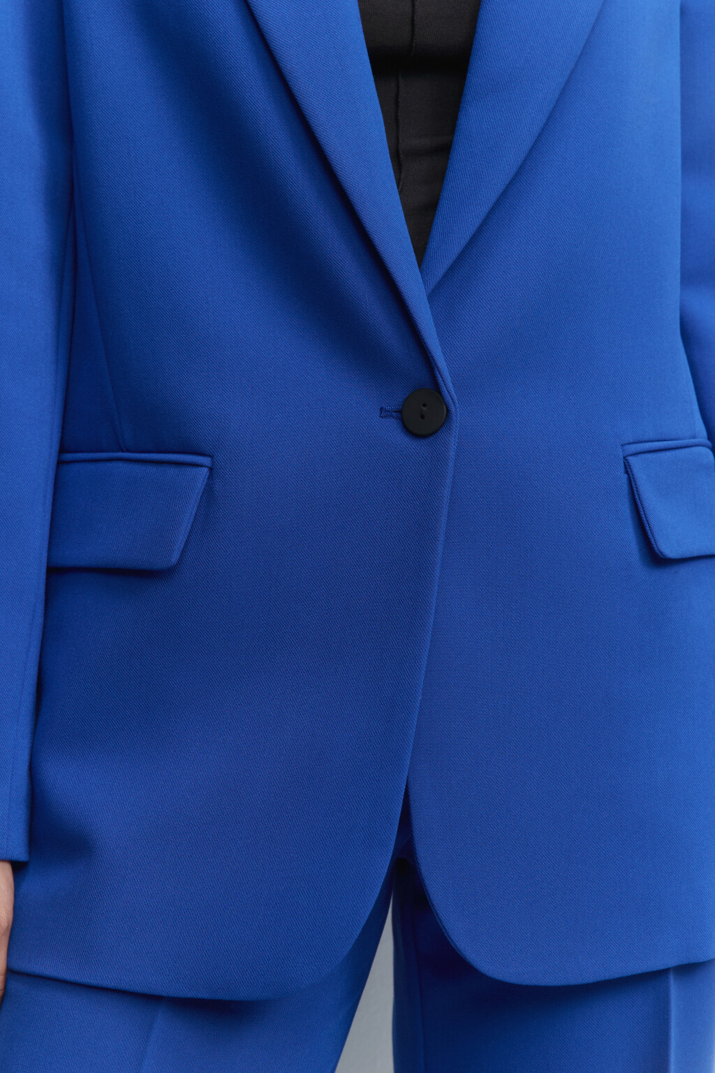 Пиджак прямой однобортный с боковыми карманами - цвет синий - 5