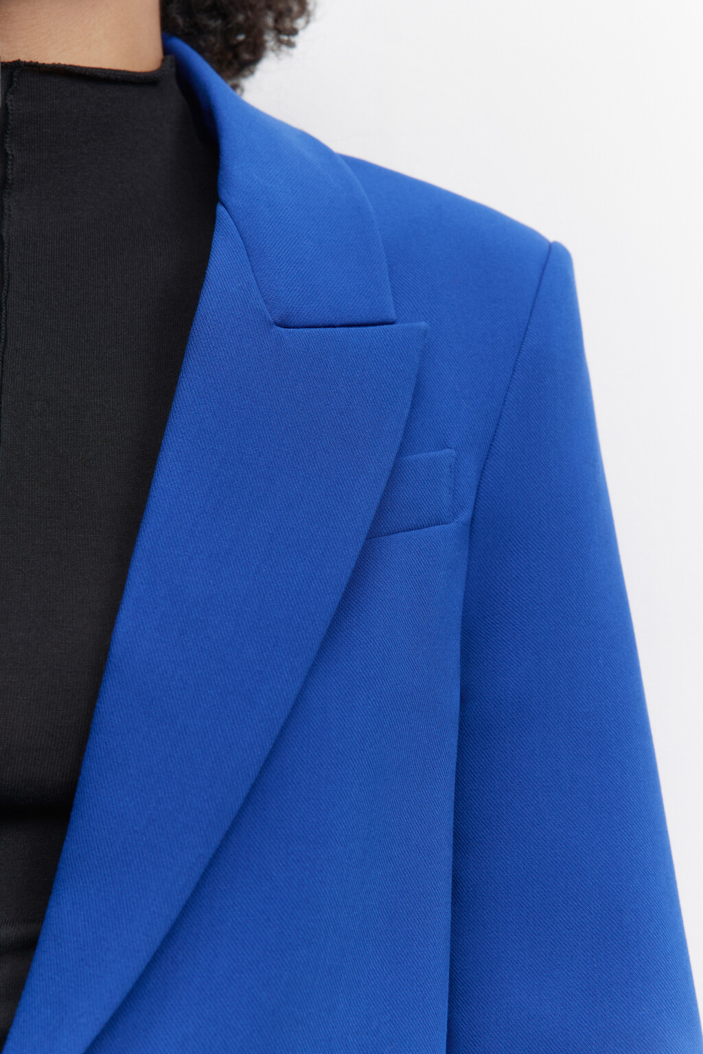 Пиджак прямой однобортный с боковыми карманами - цвет синий - 6