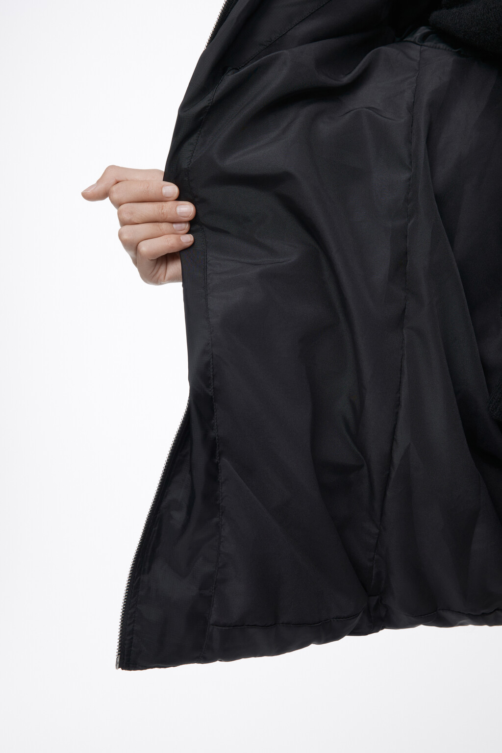 Куртка-парка стеганая утепленная с капюшоном - цвет черный - 9