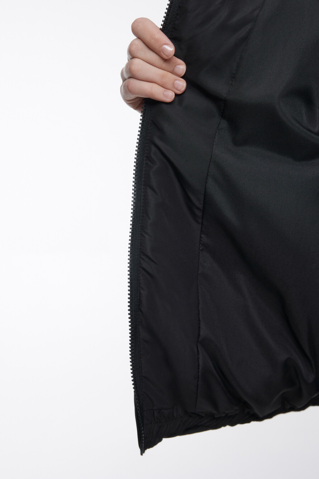 Куртка стеганая с капюшоном и сердечками - цвет черный - 6