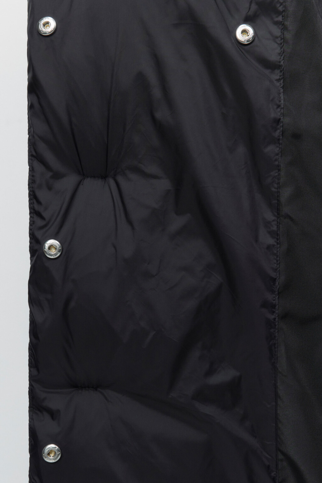Пальто стеганое с поясом и широким воротником - цвет черный - 9