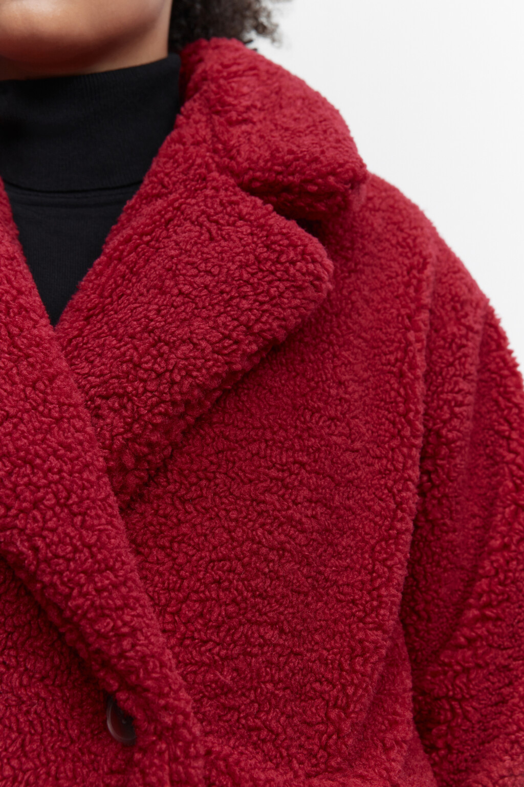 Шуба oversize длинная из искусственного меха - цвет красный - 6