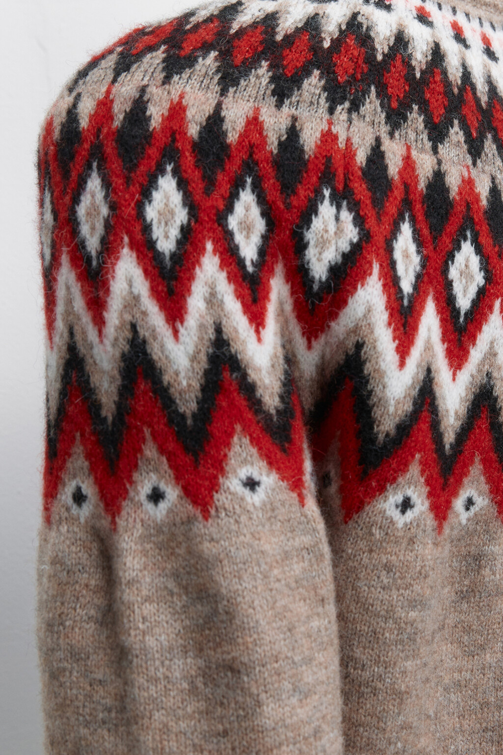 Джемпер с принтом в стиле лопапейса - цвет бежевый - 6