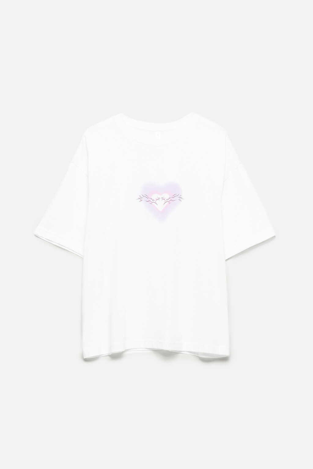 Футболка oversize хлопковая с принтом - цвет белый - 8