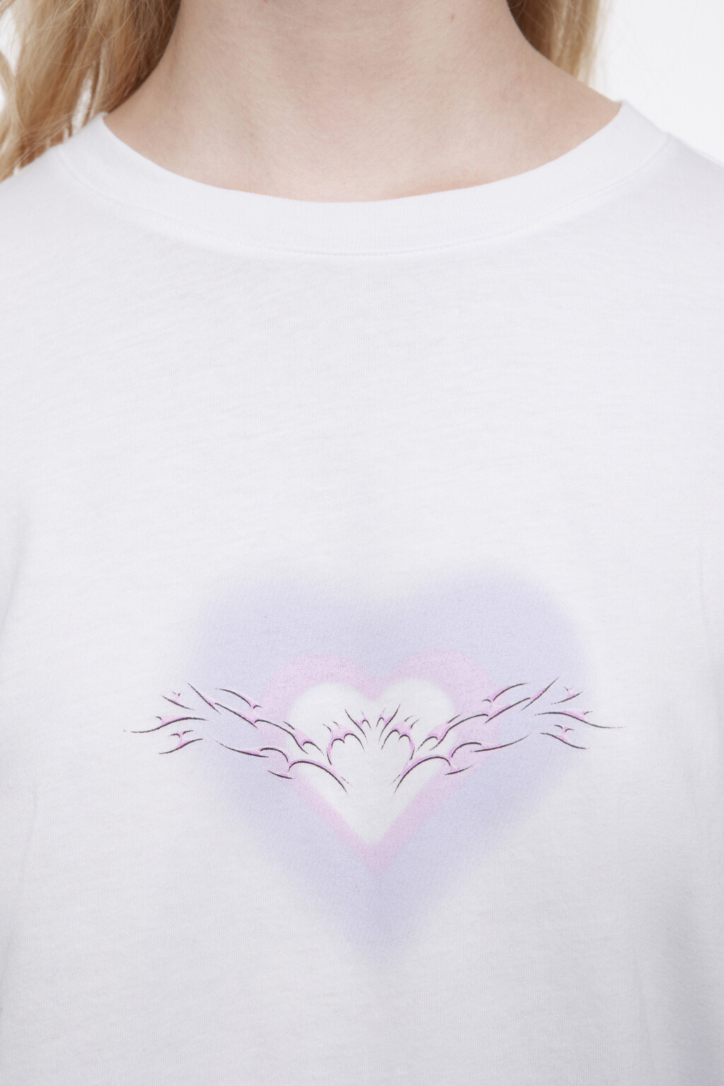 Футболка oversize хлопковая с принтом - цвет белый - 6