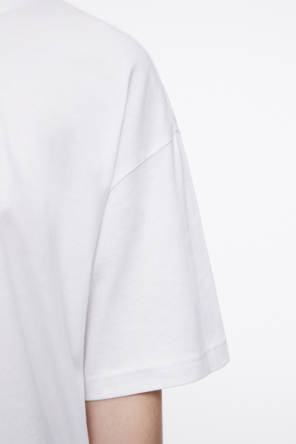 Футболка oversize хлопковая с принтом - цвет белый - 7