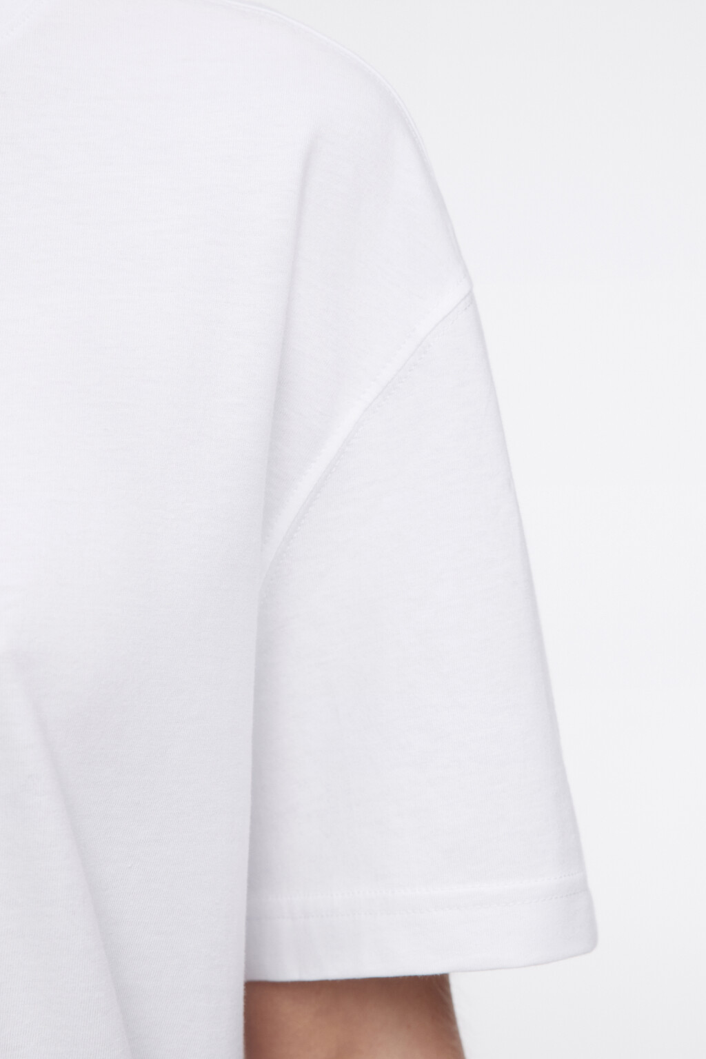 Футболка свободная с новогодним принтом - цвет белый - 6