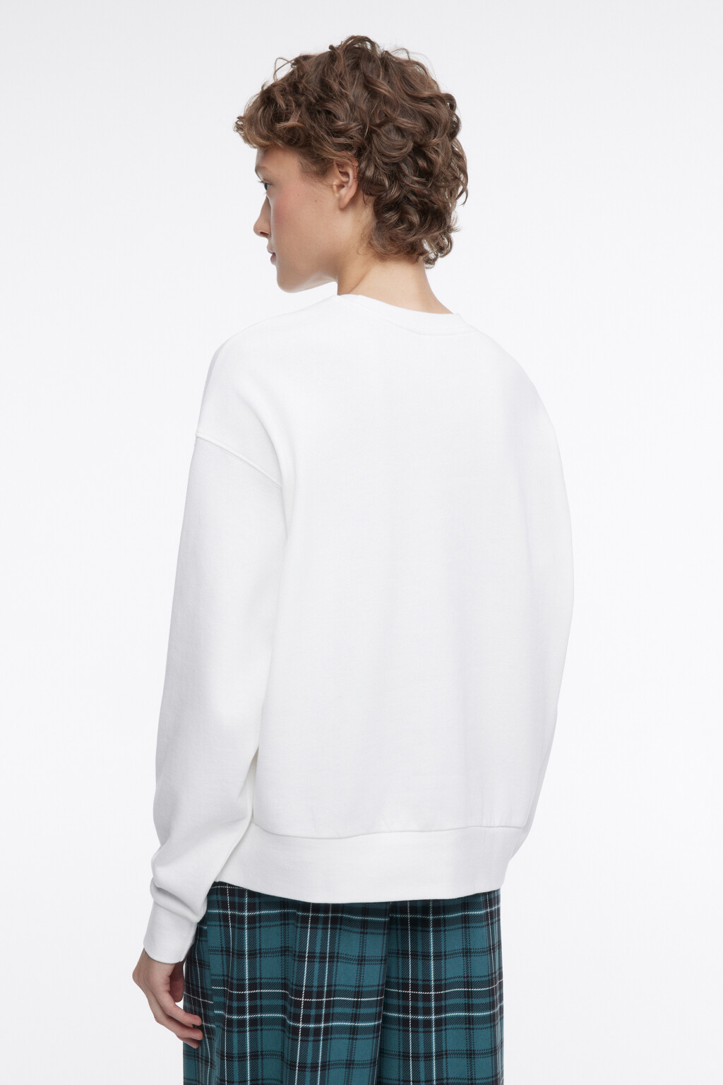 Свитшот утепленный с рождественским принтом - цвет белый - 4