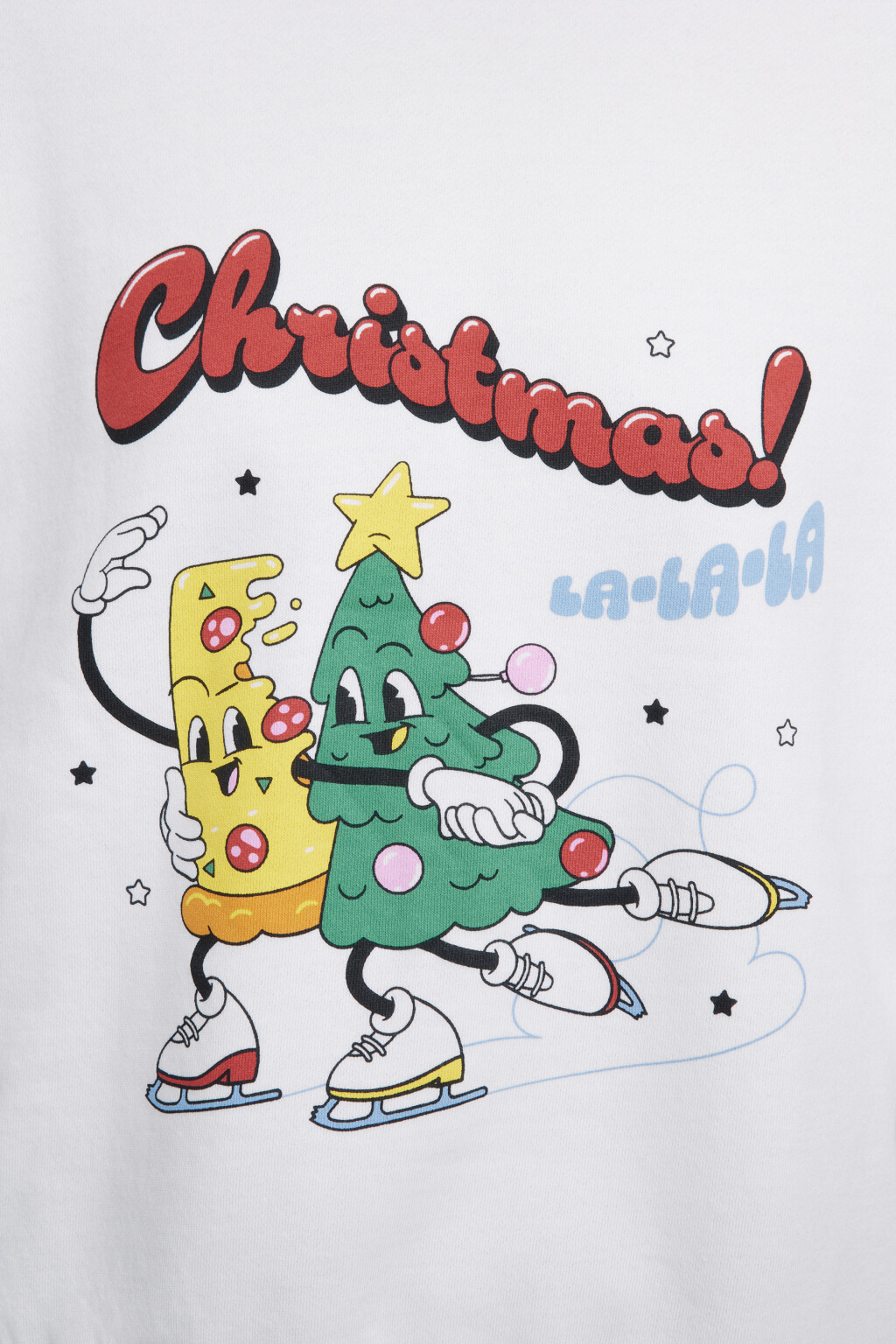 Свитшот утепленный с рождественским принтом - цвет белый - 6