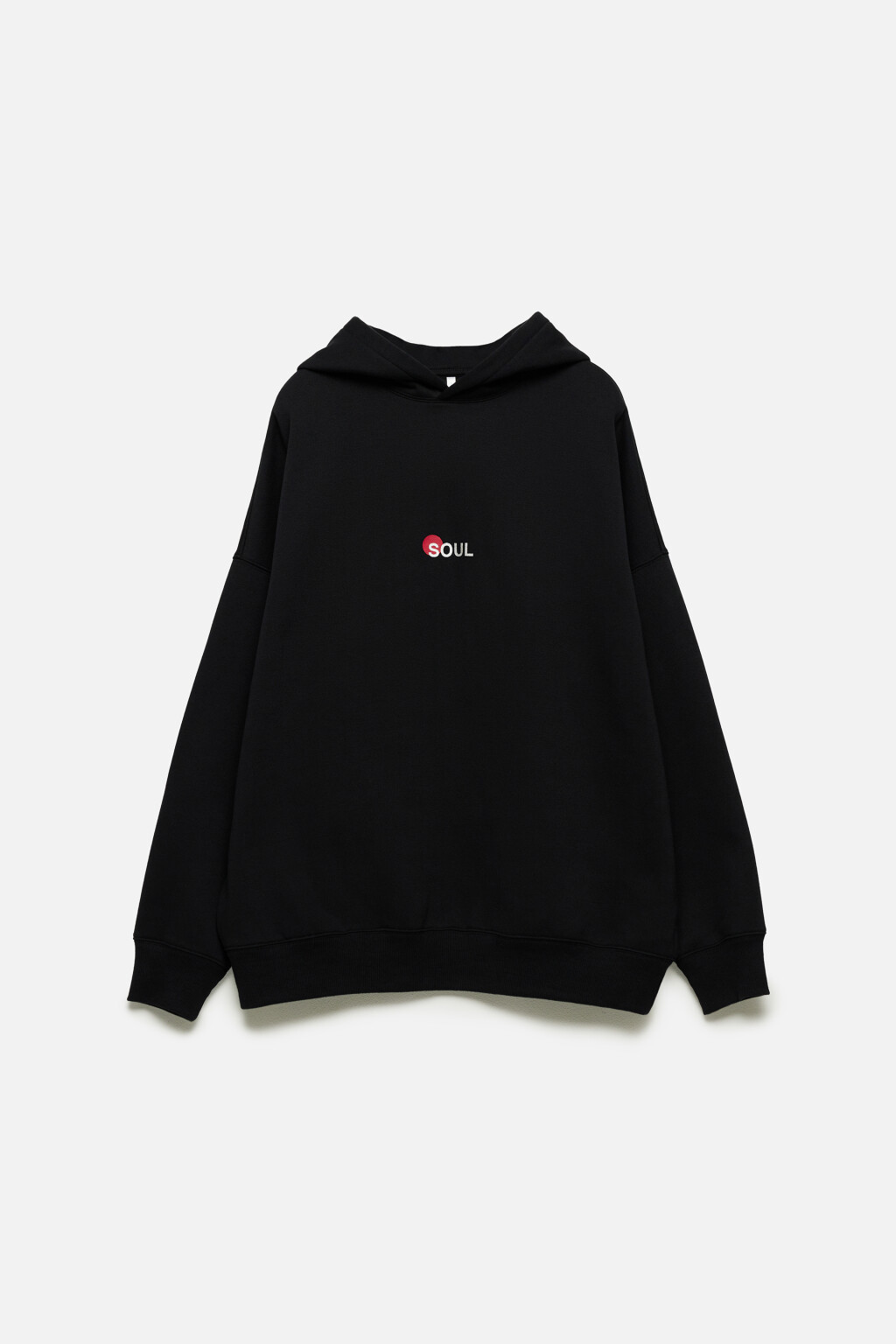 Худи oversize утепленная с капюшоном и драконом - цвет черный - 8