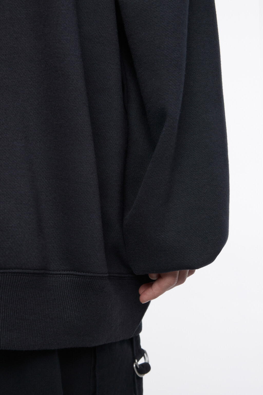 Худи oversize утепленная с капюшоном и драконом - цвет черный - 7