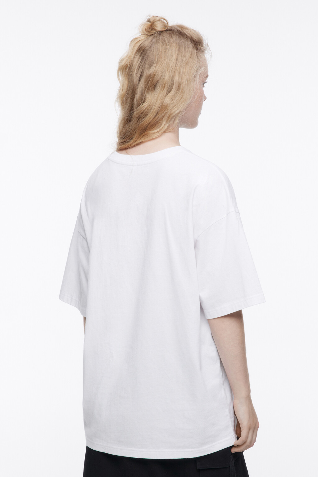 Футболка oversize с драконом и надписью - цвет белый - 3