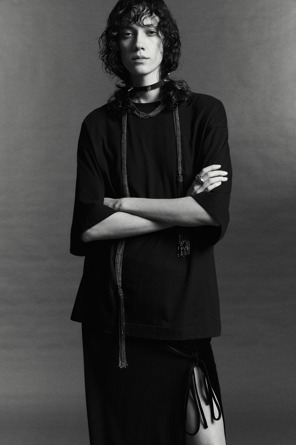 Футболка oversize с пич-эффектом - цвет черный - 7