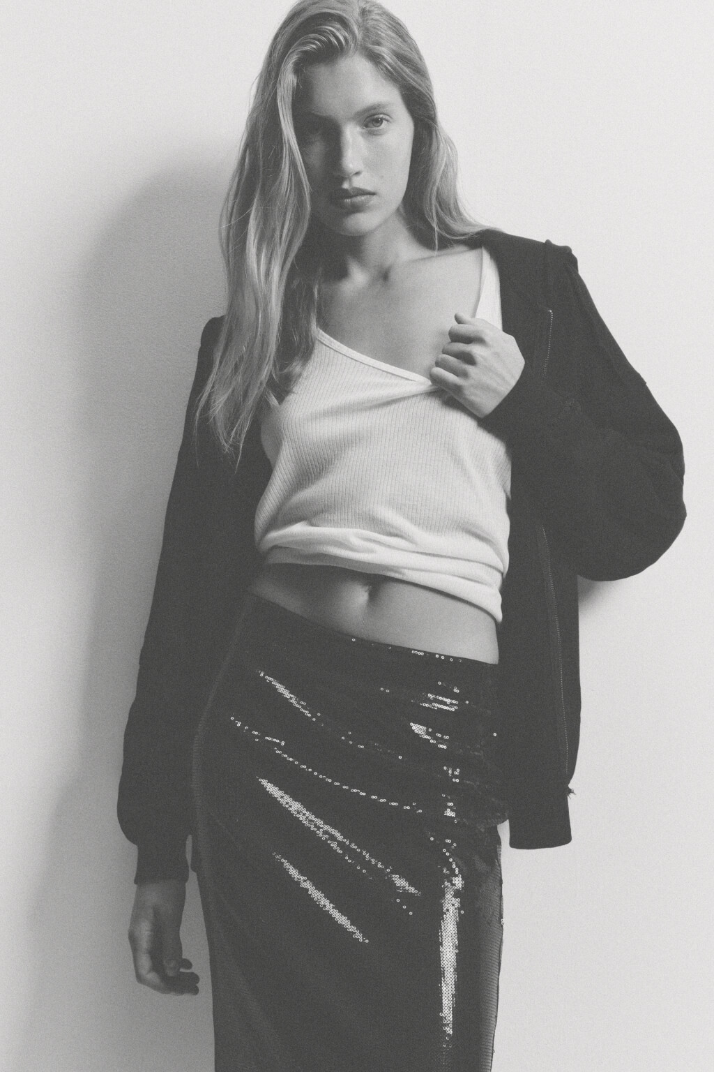 Толстовка на молнии oversize с вареным эффектом - цвет черный - 2