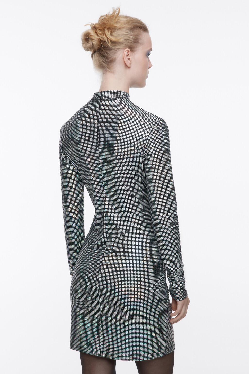 Платье мини облегающее с вырезом-сердцем - цвет мультиколор - 4