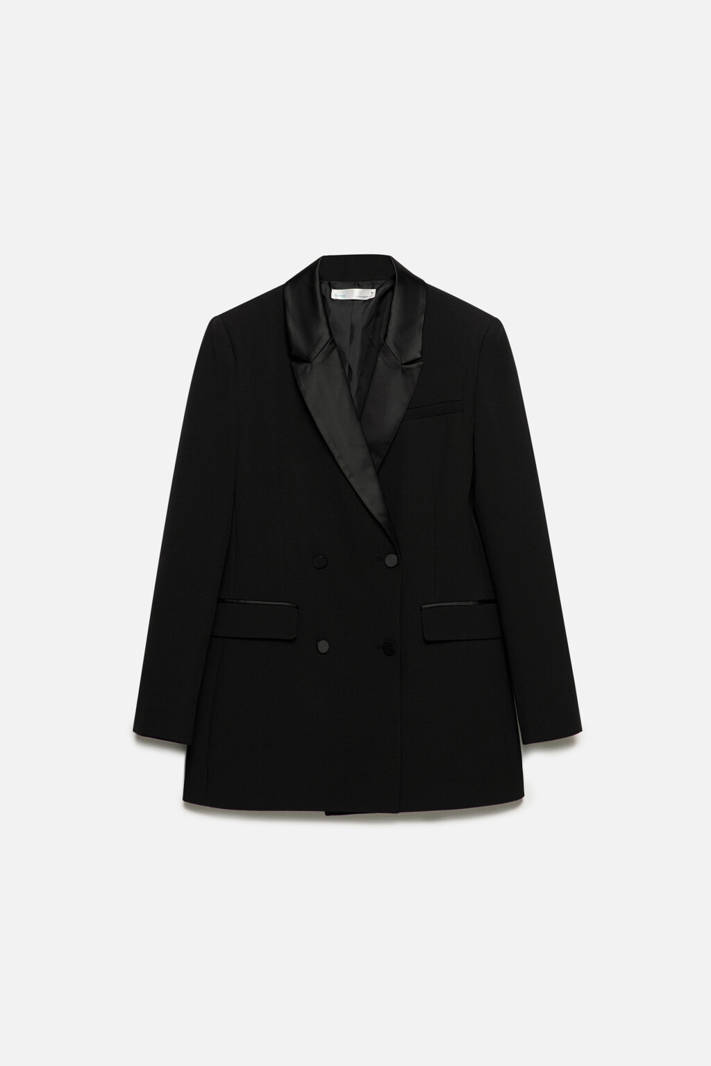 Пиджак приталенный с атласными лацканами - цвет черный - 12