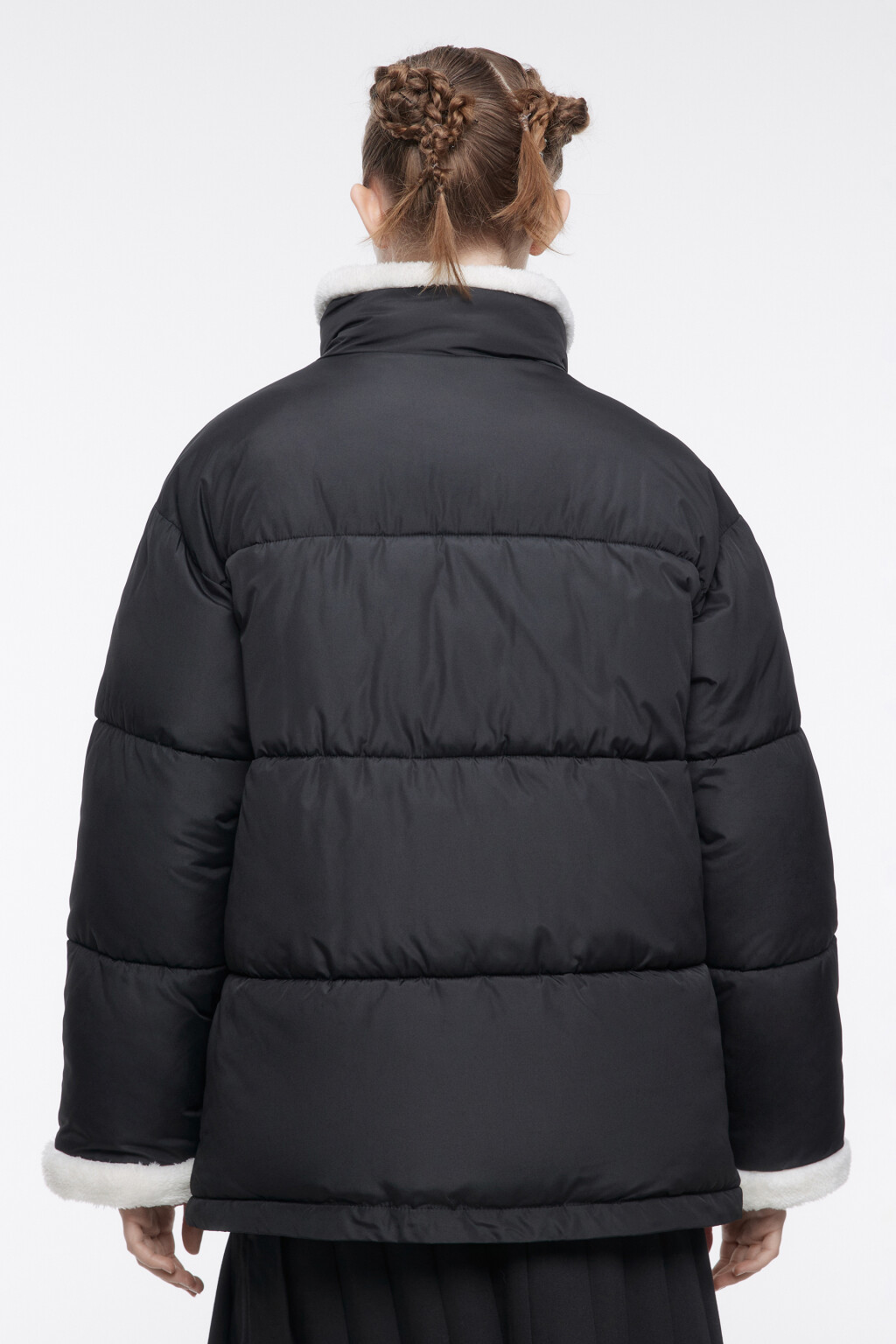 Куртка стеганая с меховой подкладкой - цвет черный - 5