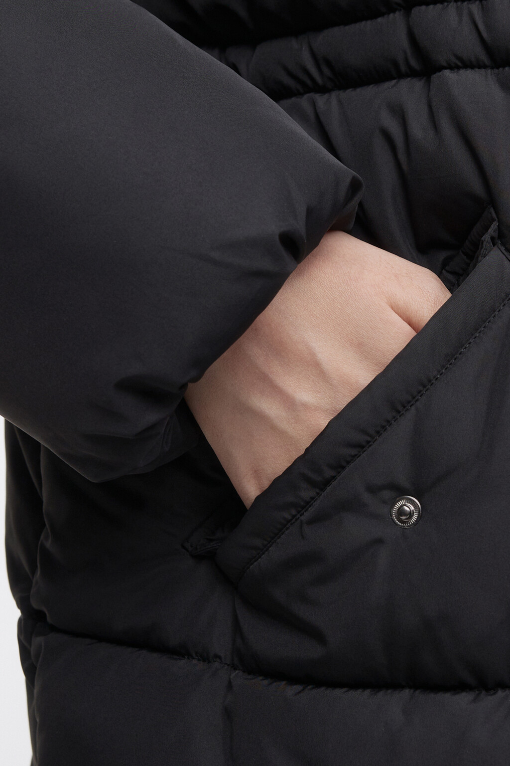 Куртка стеганая с асимметричным воротником - цвет черный - 7