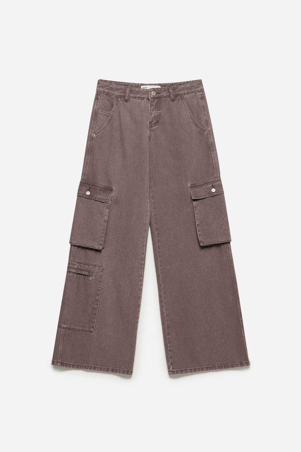Джинсы-карго широкие с низкой посадкой - цвет коричневый - 9