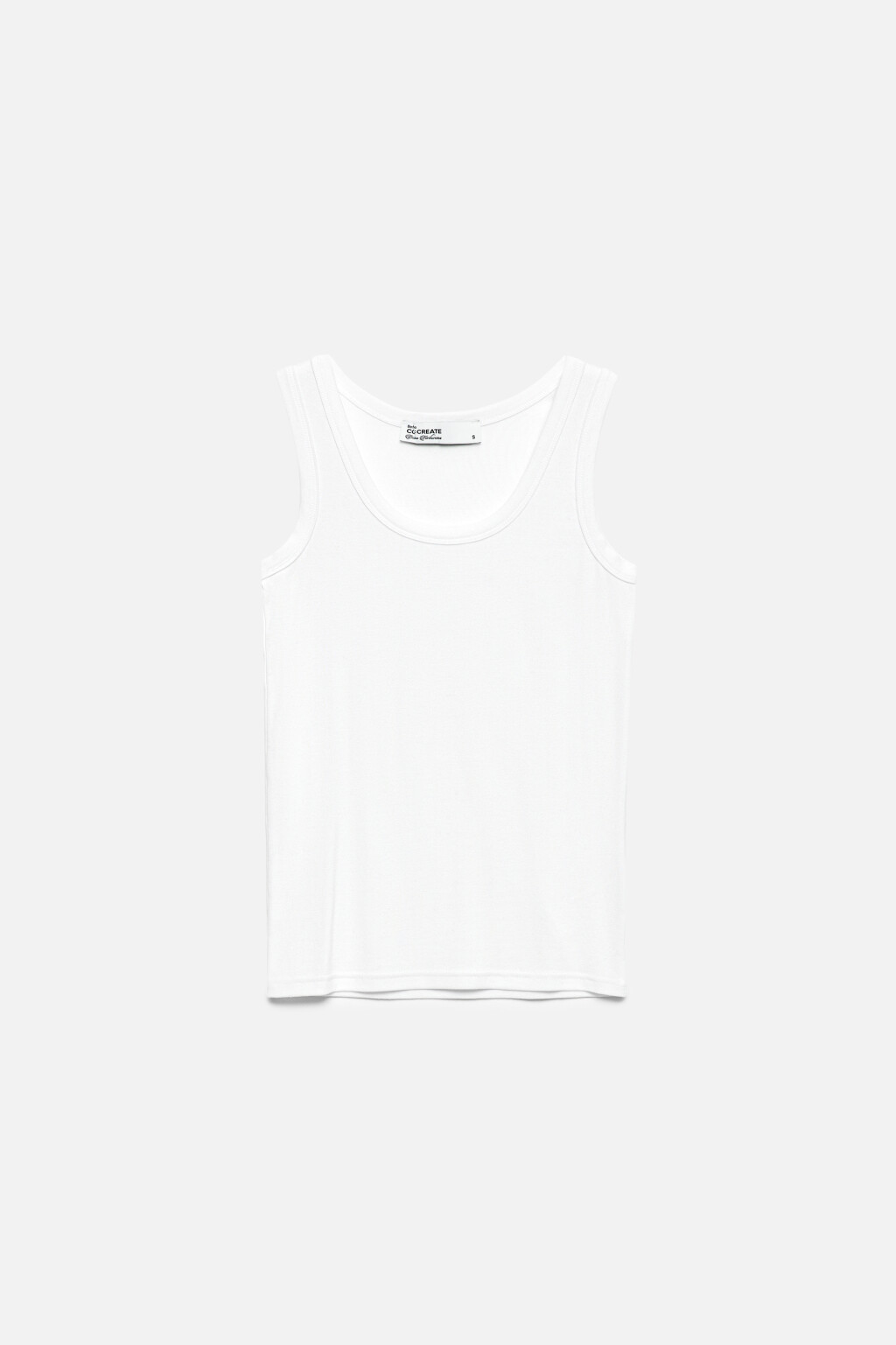 Майка облегающая из хлопка и модала - цвет белый - 10