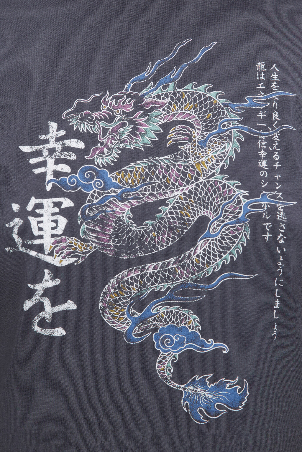 Футболка-топ с принтом с драконом - цвет серый - 5