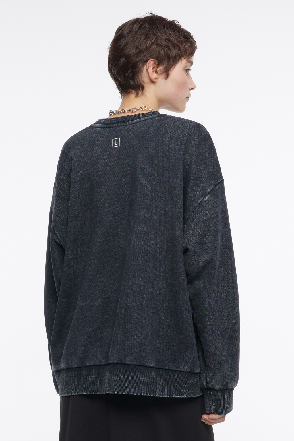 Свитшот oversize хлопковый с принтом Atomic Heart - цвет серый - 5