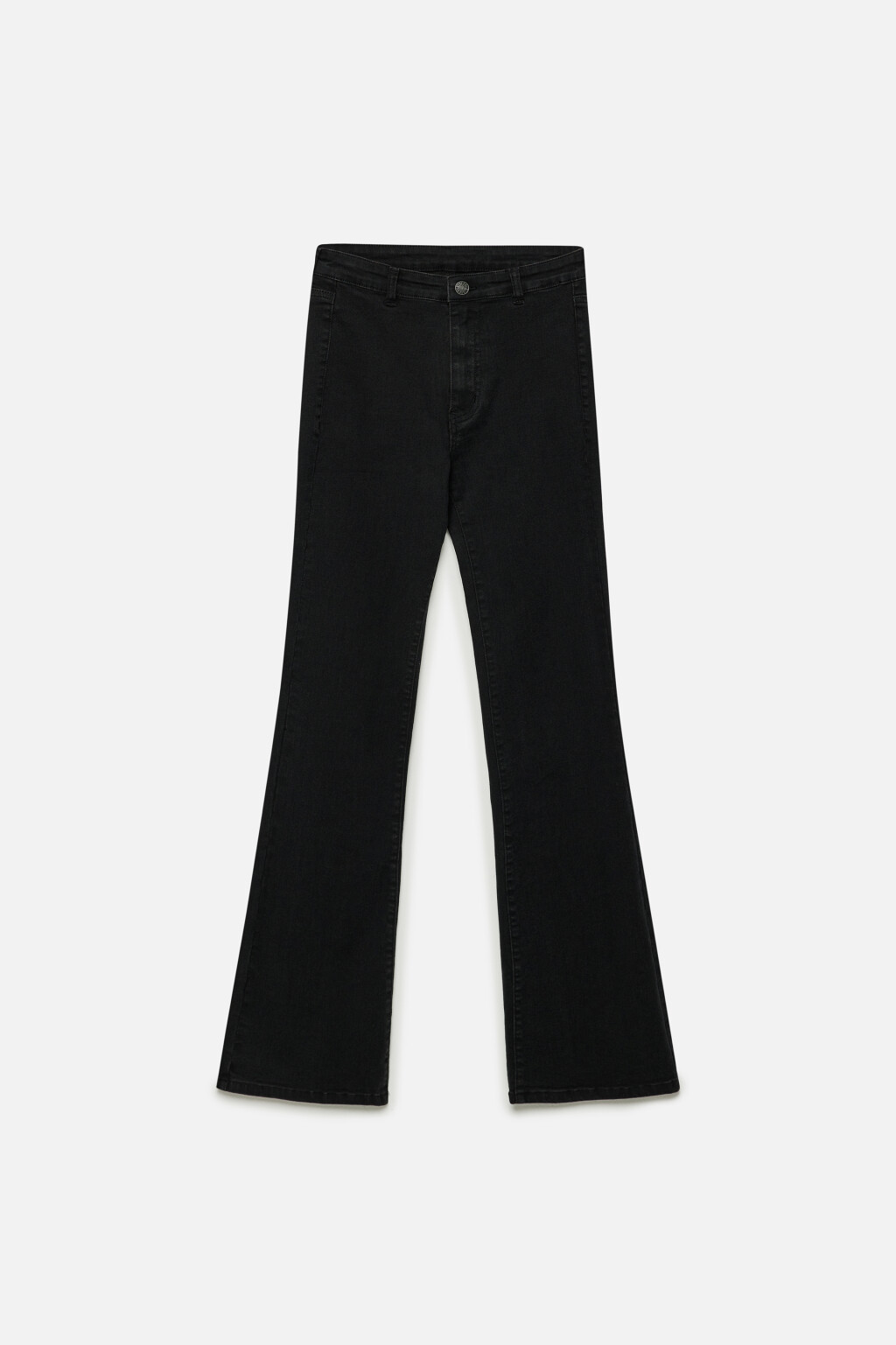 Джинсы клеш облегающие со средней посадкой - цвет черный - 8