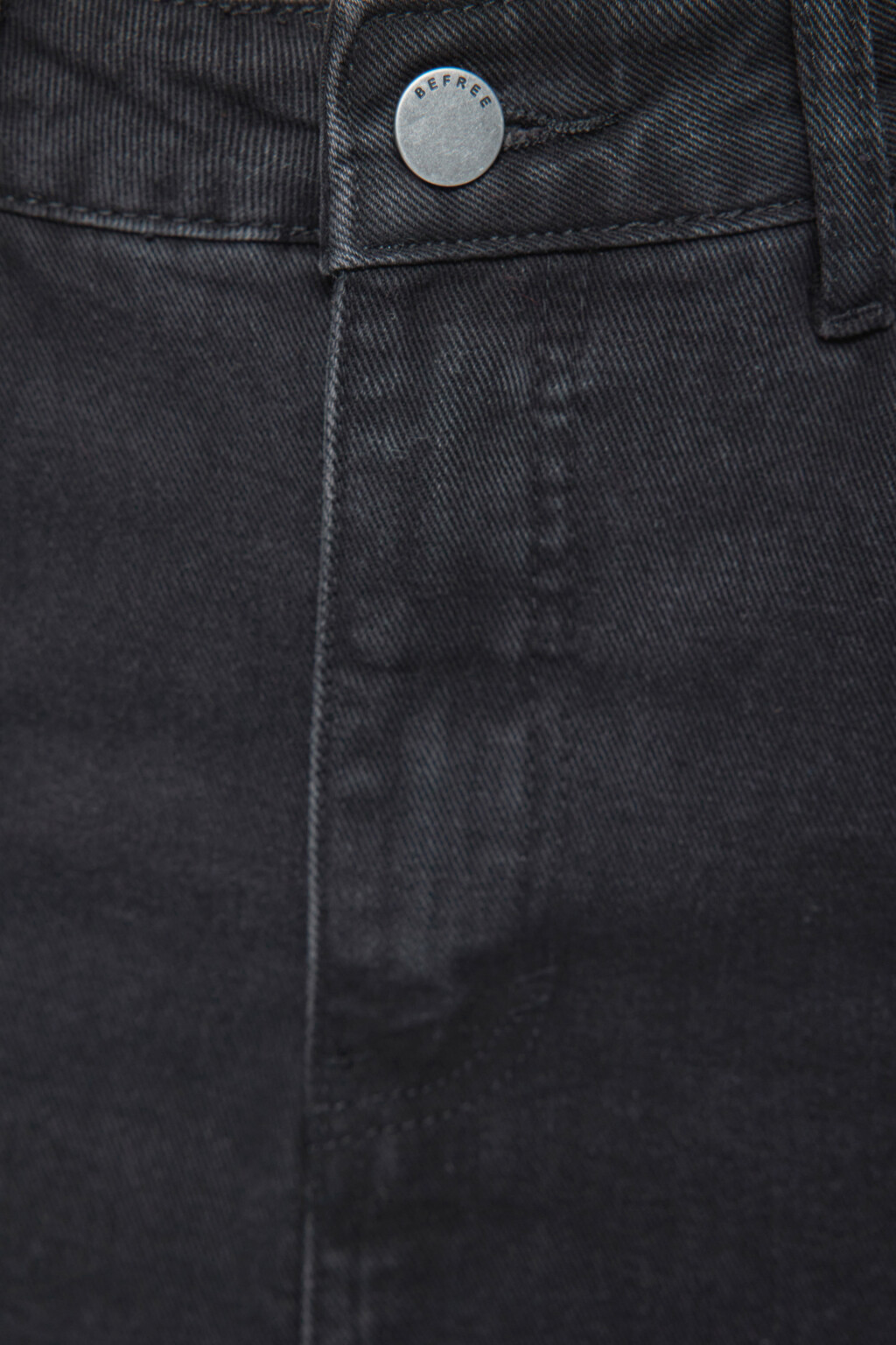 Юбка-трапеция макси джинсовая с открытыми срезами - цвет черный - 6