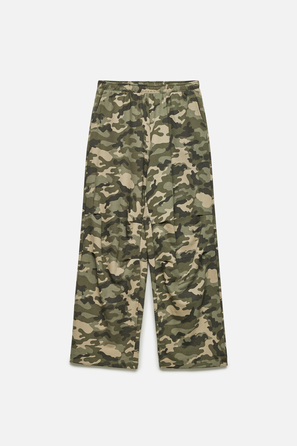 Брюки трикотажные с армейским принтом - цвет зеленый - 8