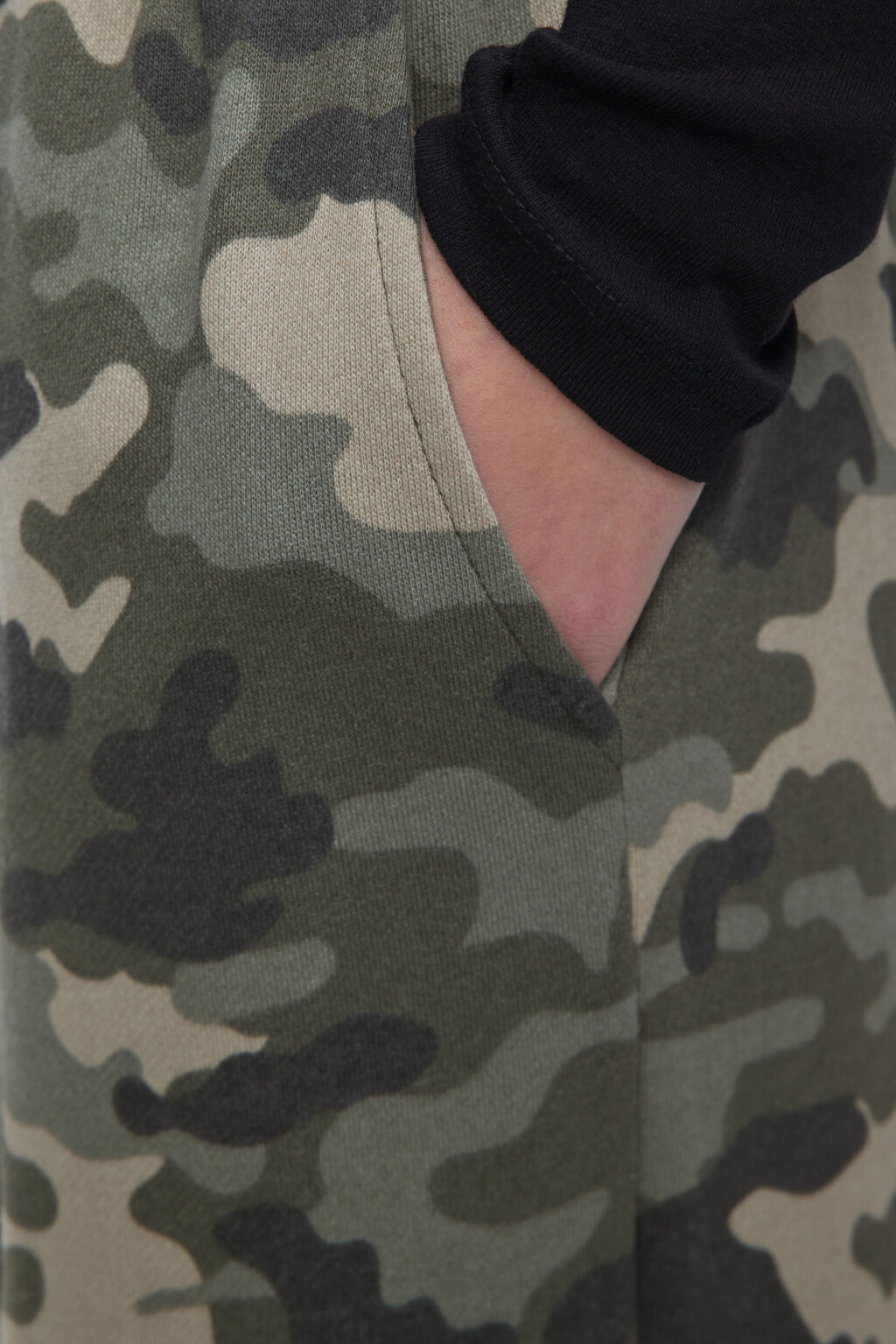 Брюки трикотажные с армейским принтом - цвет зеленый - 6