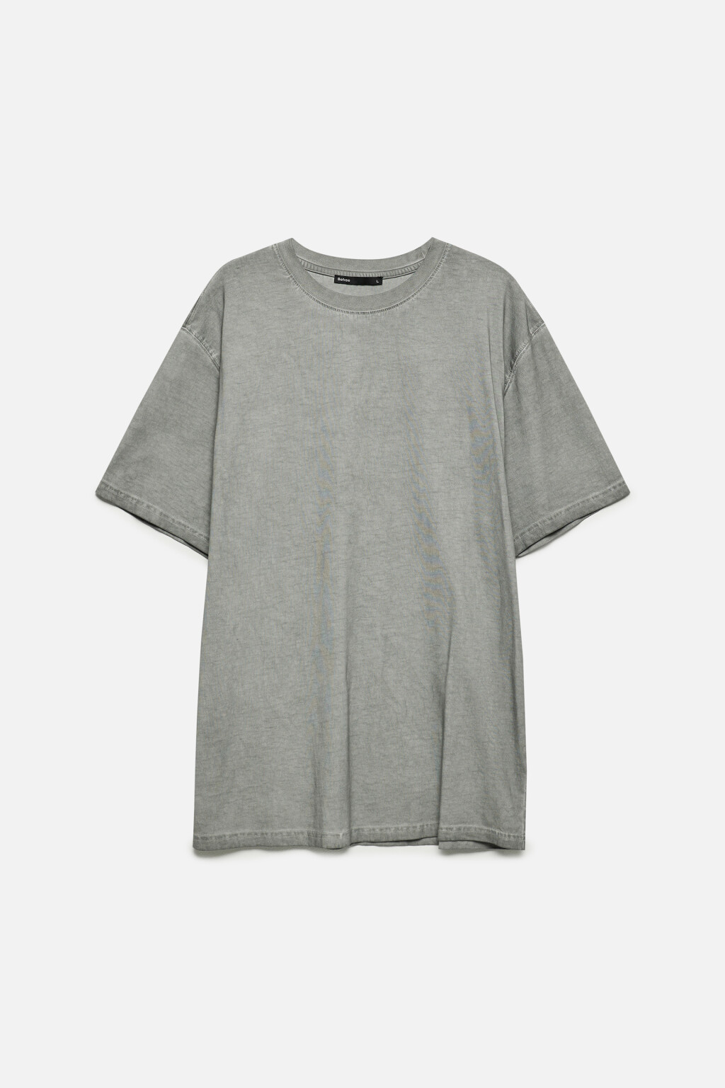 Футболка oversize хлопковая с вареным эффектом - цвет серый - 8