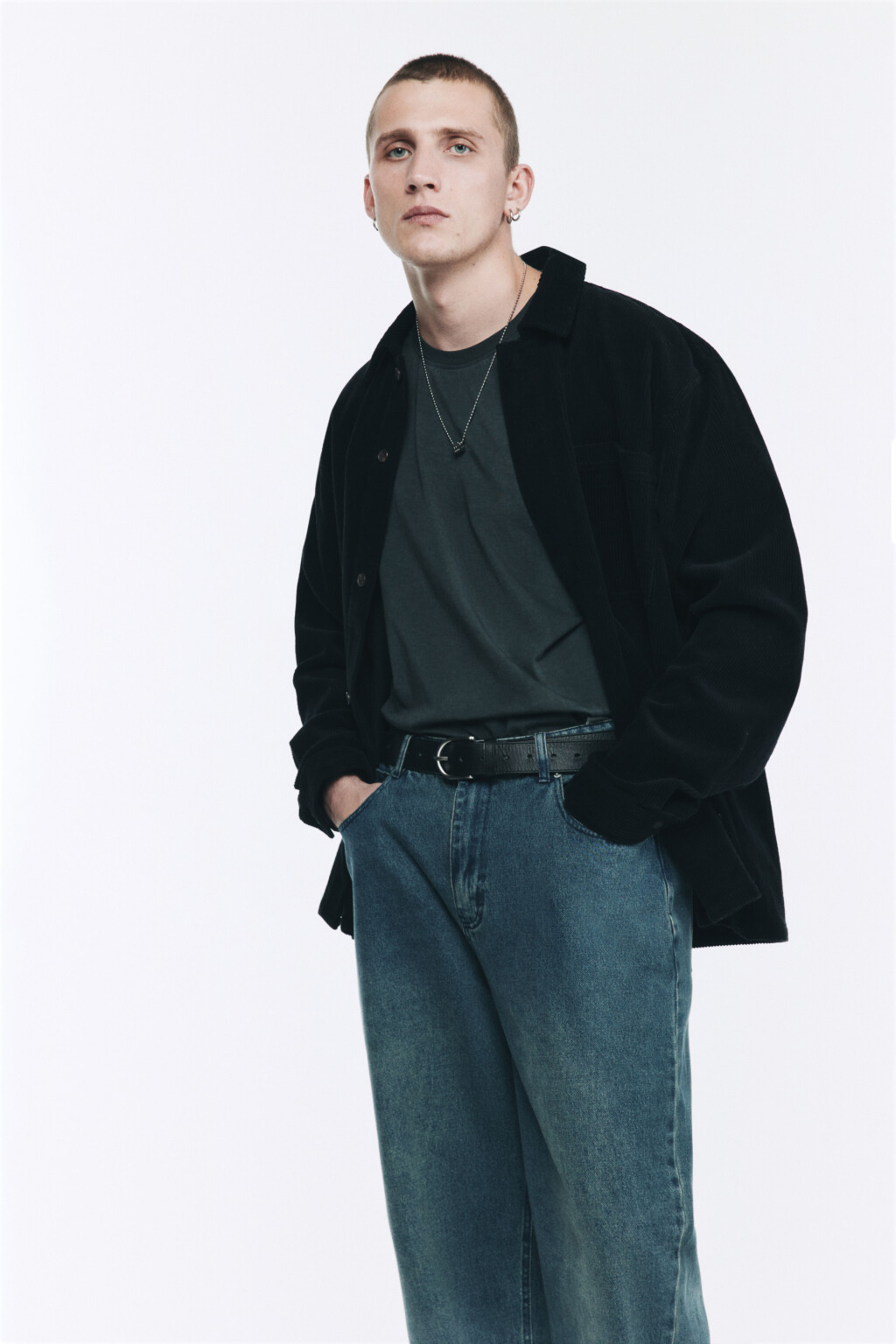 Футболка oversize хлопковая с вареным эффектом - цвет черный - 5