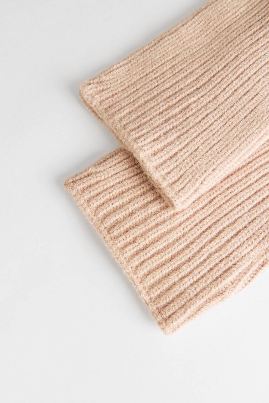 Перчатки вязаные удлиненные из вискозы - цвет бежевый - 2