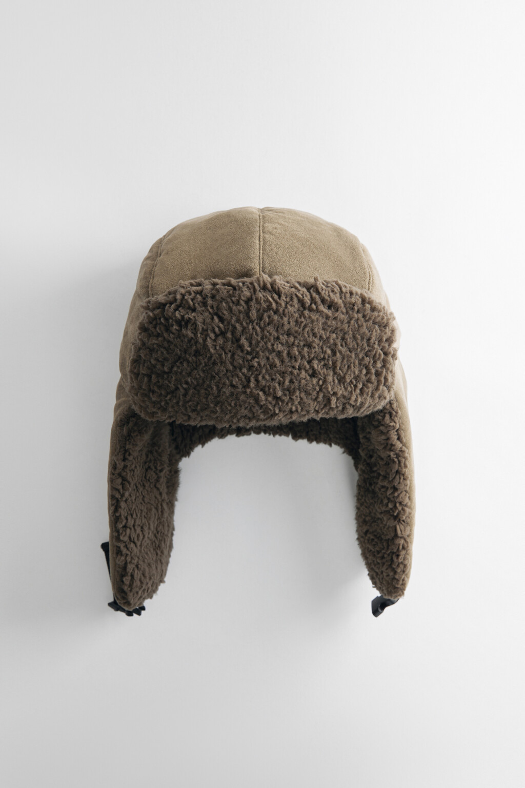Шапка-ушанка с подкладкой - цвет зеленый - 1