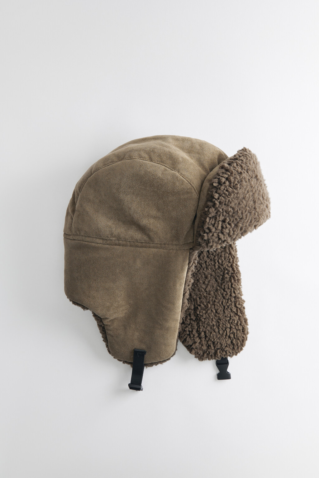 Шапка-ушанка с подкладкой - цвет зеленый - 2