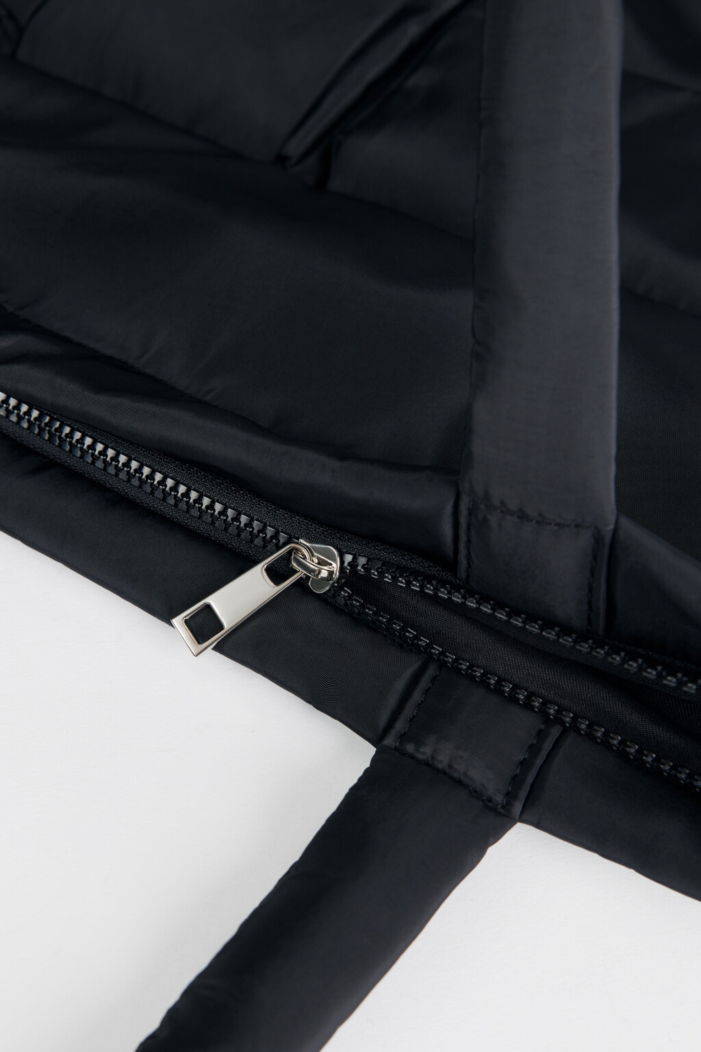 Сумка-шоппер стеганая с ручками на плечо - цвет черный - 3