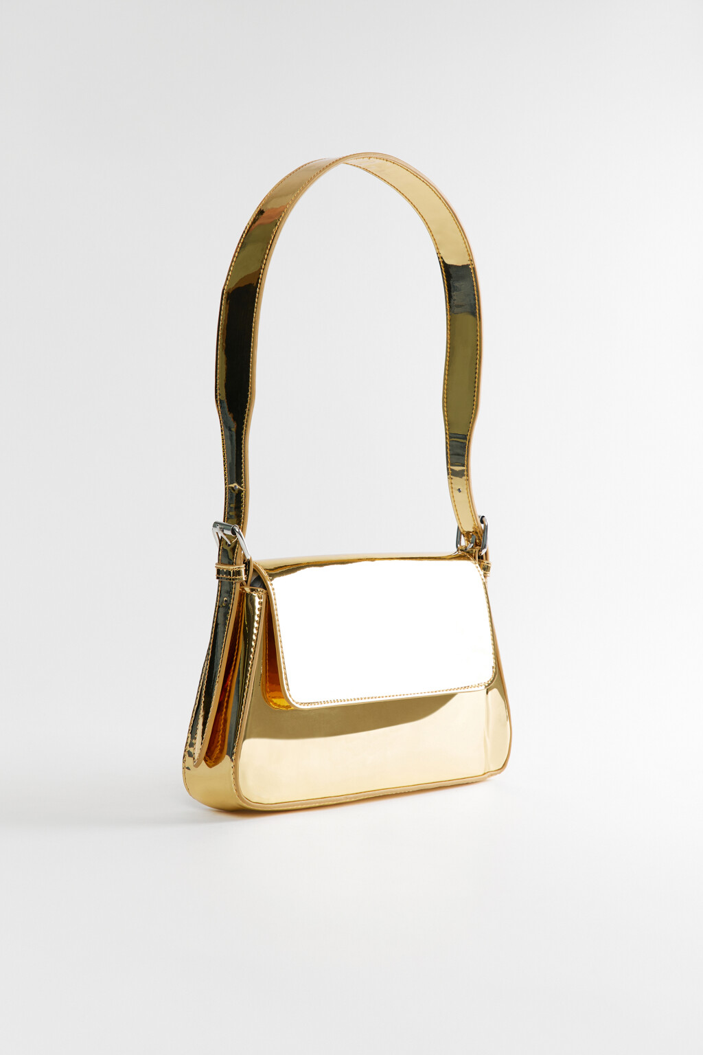 Сумка на плечо зеркальная - цвет серый - 5