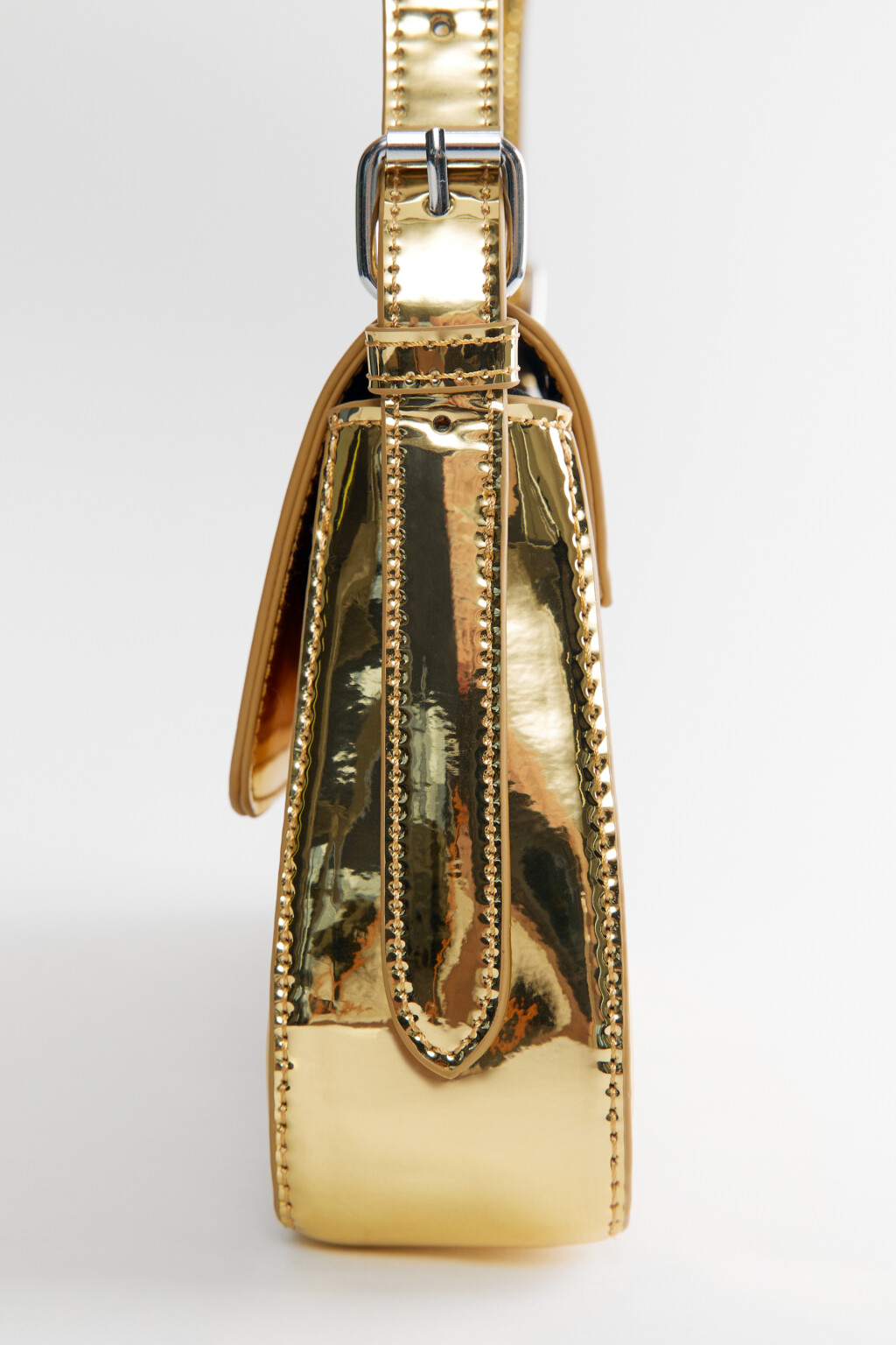 Сумка на плечо зеркальная - цвет серый - 6