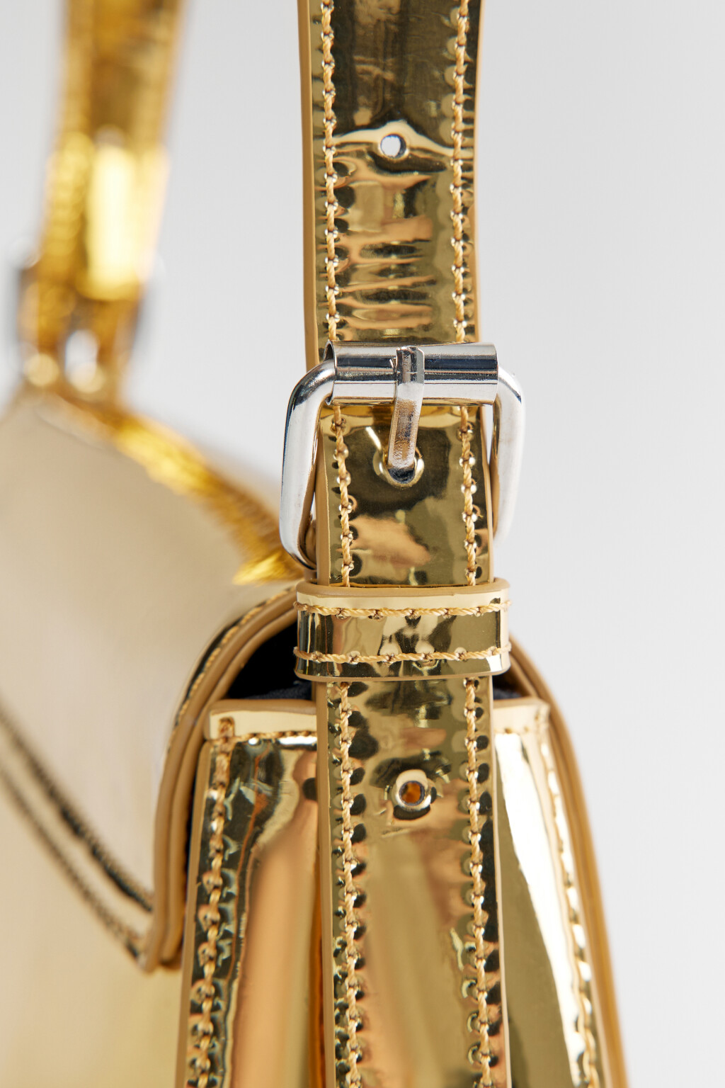 Сумка на плечо зеркальная - цвет серый - 7