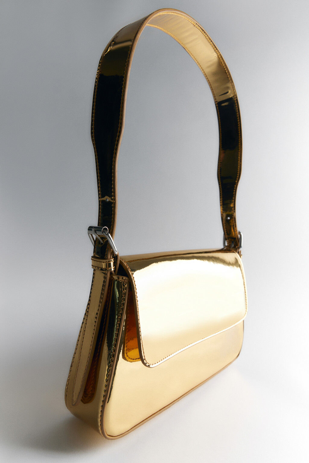 Сумка на плечо зеркальная - цвет серый - 1