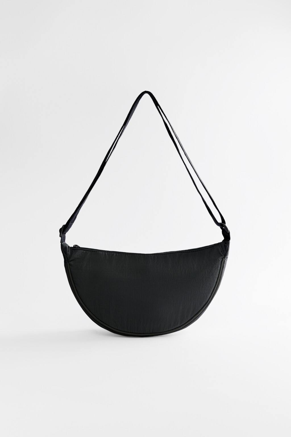 Сумка-бананка поясная из плащевой ткани - цвет черный - 1