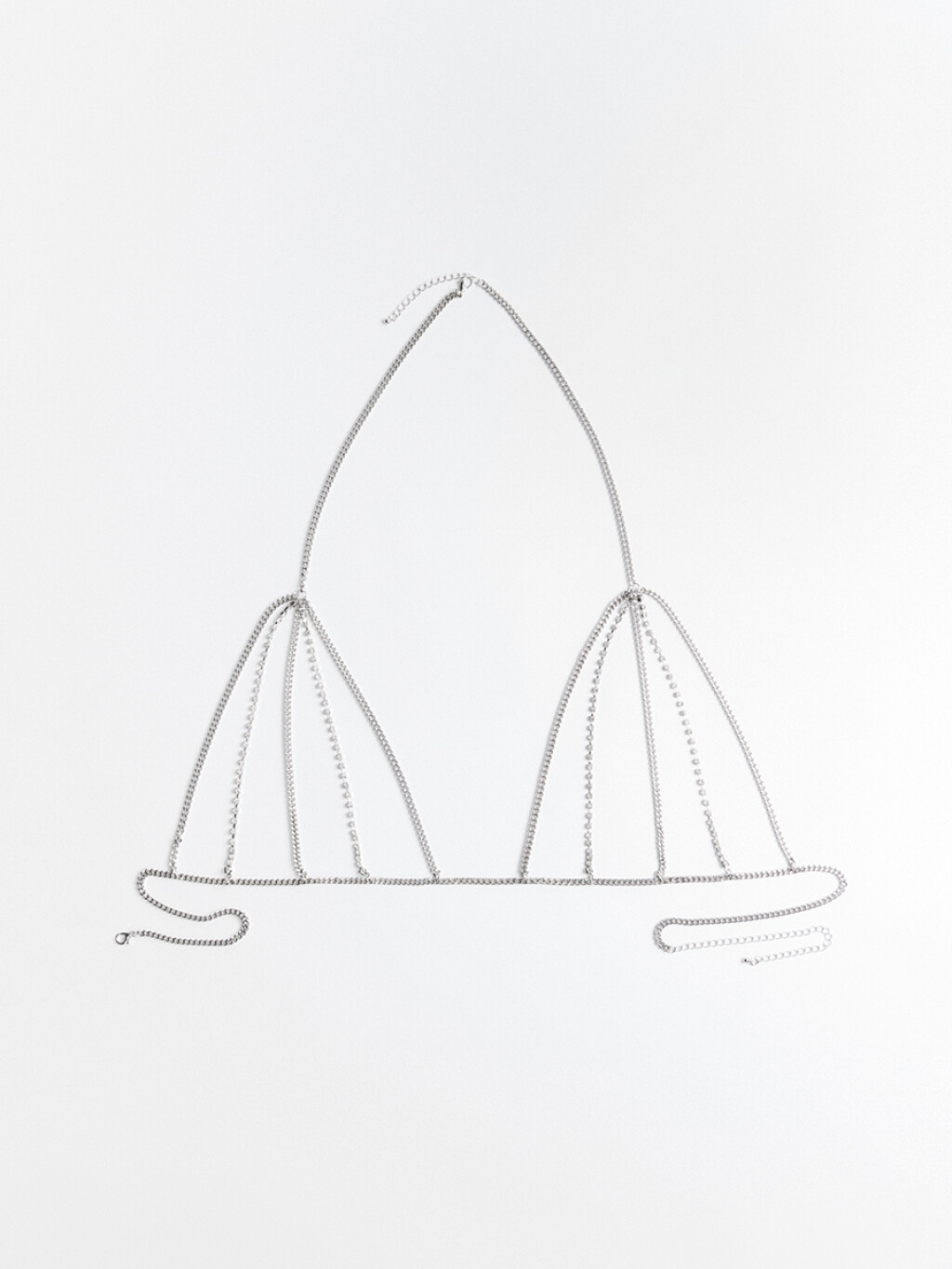 Бра декоративное серебристое со стразами - цвет серый - 4