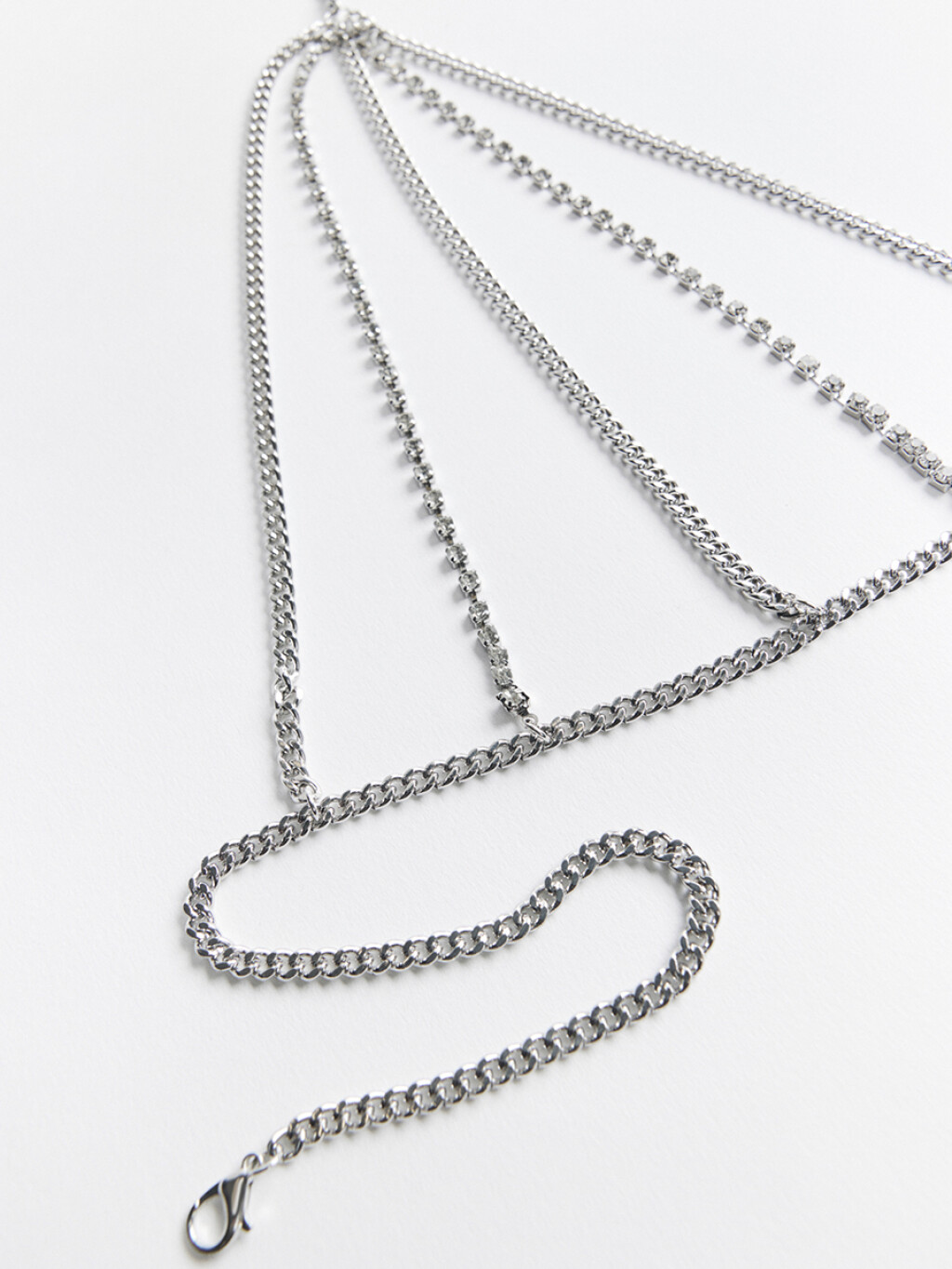 Бра декоративное серебристое со стразами - цвет серый - 5