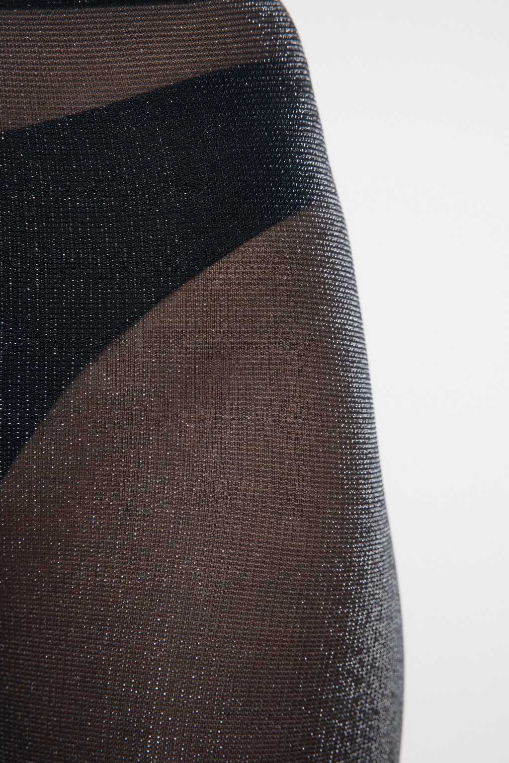 Колготки блестящие с люрексом - цвет черный - 5