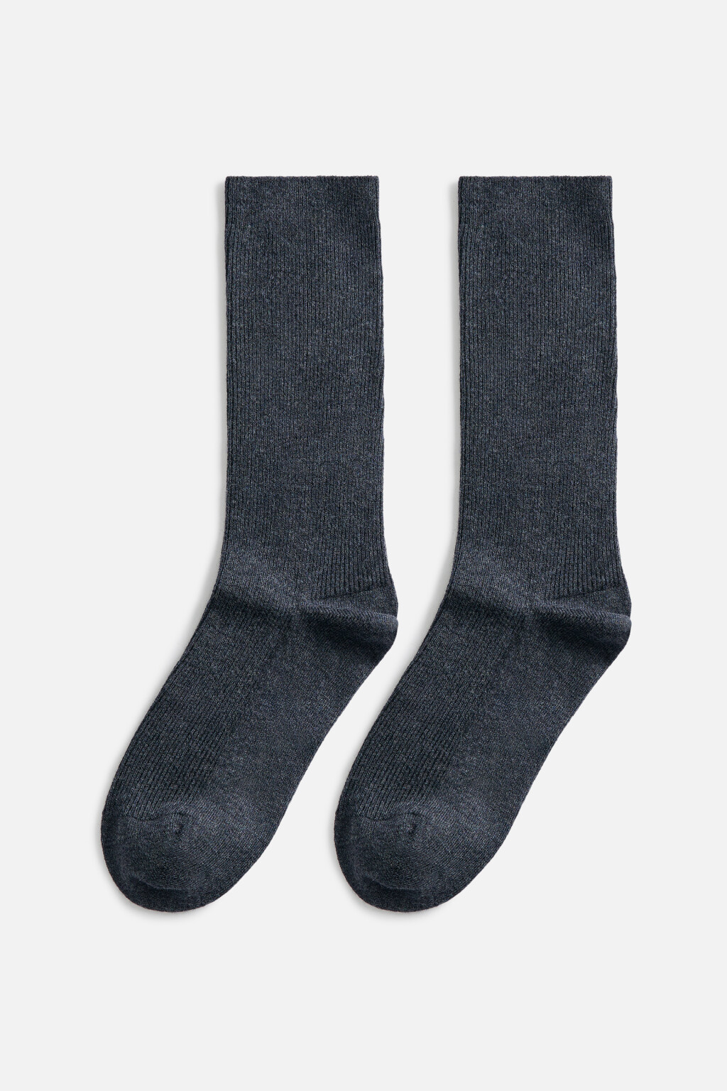 Носки высокие теплые с шерстью - цвет серый - 1