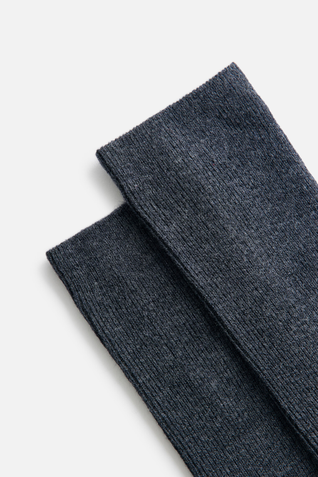 Носки высокие теплые с шерстью - цвет серый - 2