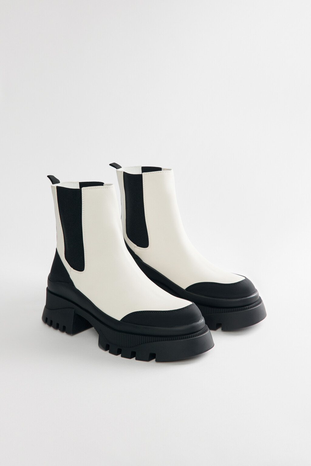 Ботинки-челси на платформе с каблуком - цвет бежевый - 3