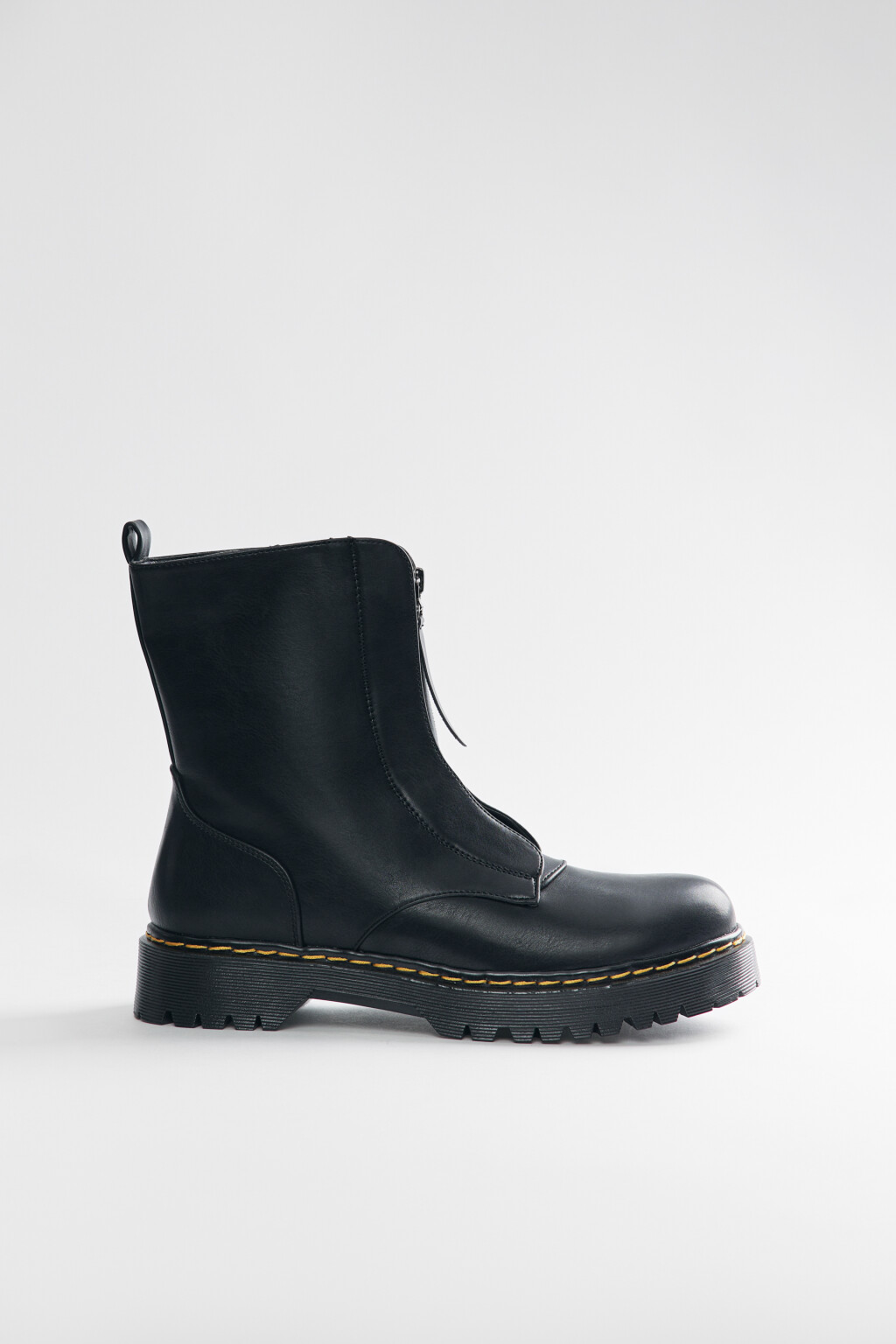 Ботинки на платформе с молнией - цвет черный - 2