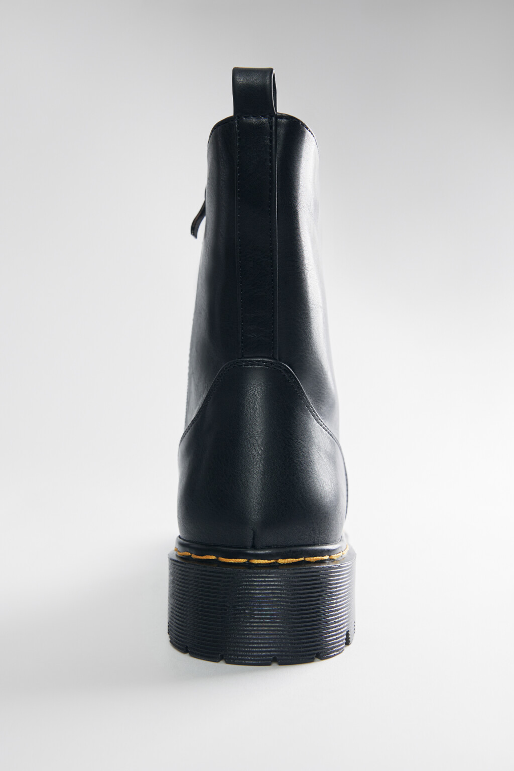 Ботинки на платформе с молнией - цвет черный - 5